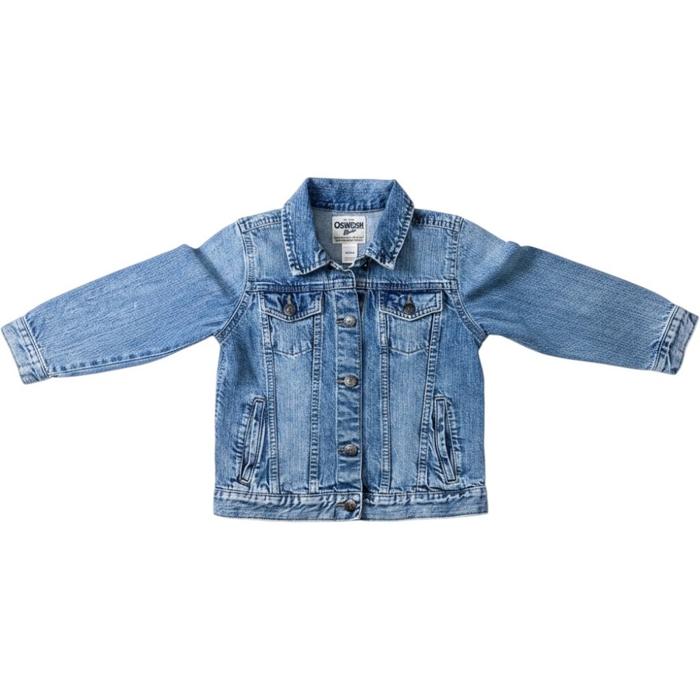 OshKosh Bgosh Kids Blue Denim Trucker Jacket Medium Wash Size 10/10A